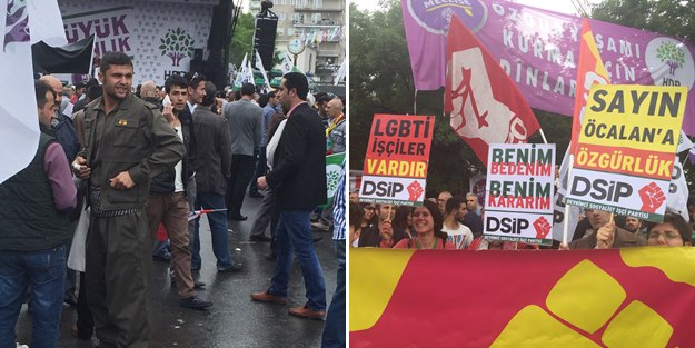 HDP’nin Ankara mitinginde LGBTİ ve PKK şovu