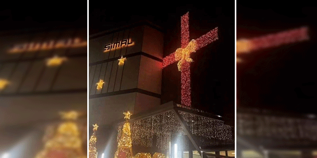 Hediye paketi tasarımlı Haç'a ilişkin AVM'den açıklama!