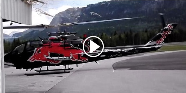 Helikopter yanlış inince kaza yaptı