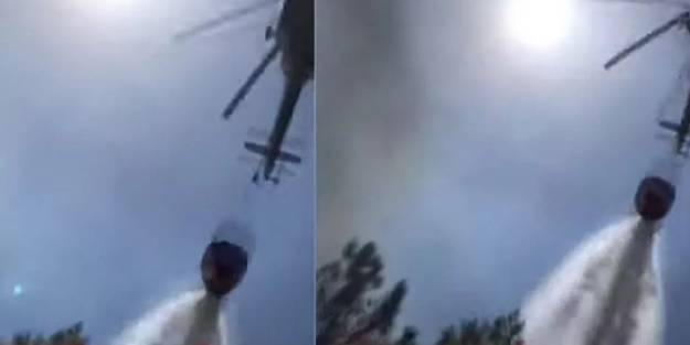 Helikopterden bırakılan suyun altında kalmıştı! İmam o anları anlattı