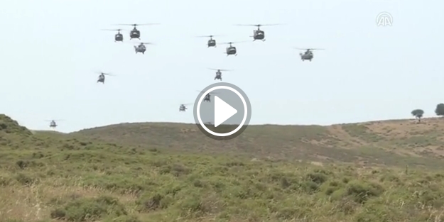 Helikopterler hücum harekatında kameraya böyle yansıdı