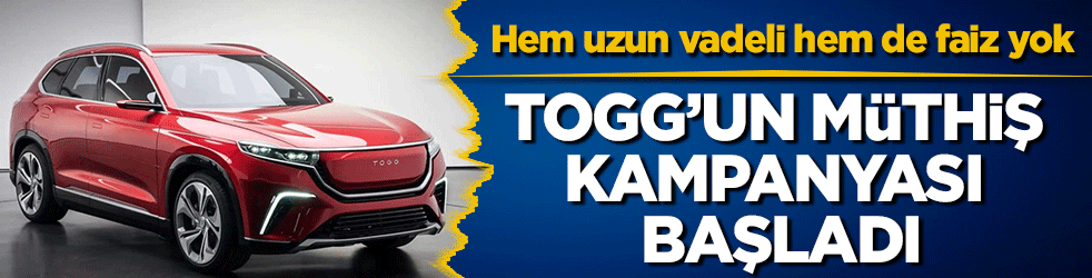 Hem uzun vadeli hem de faiz yok! TOOG'un müthiş kampanyası başladı