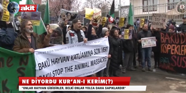 'Hepimiz hayvanız' sloganlarıyla yürüdüler