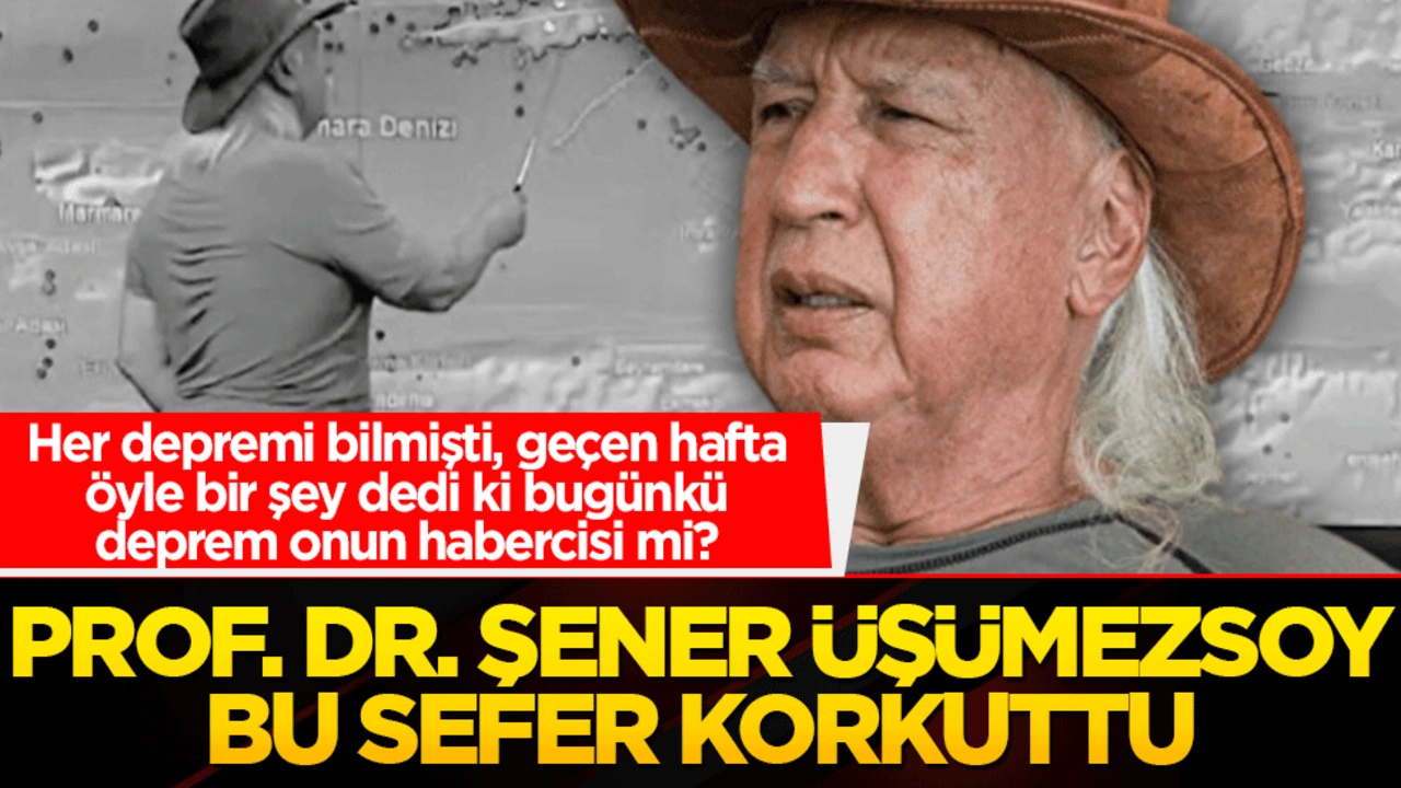 Her depremi nokta atışı bilen Prof. Dr. Üşümezsoy’dan geçen hafta Marmara için kritik uyarıda bulunmuştu!