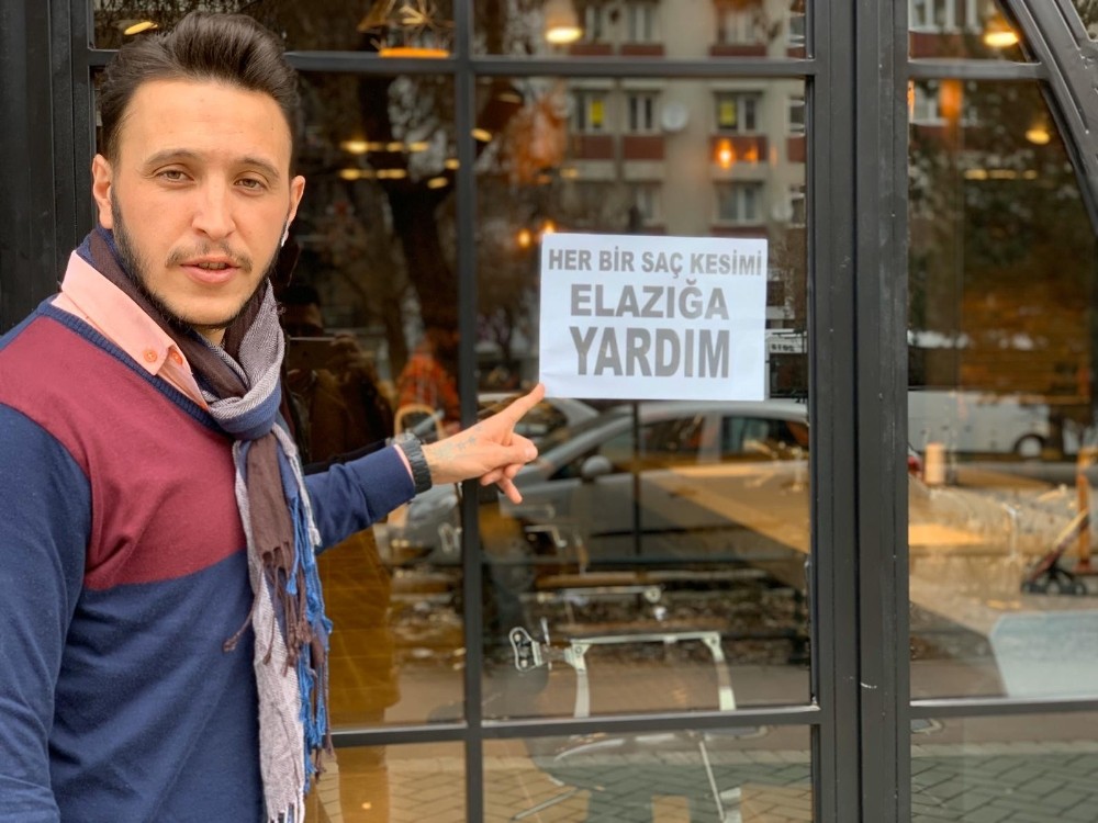 Her saç kesim ücretinin yarısı Elazığ’a 