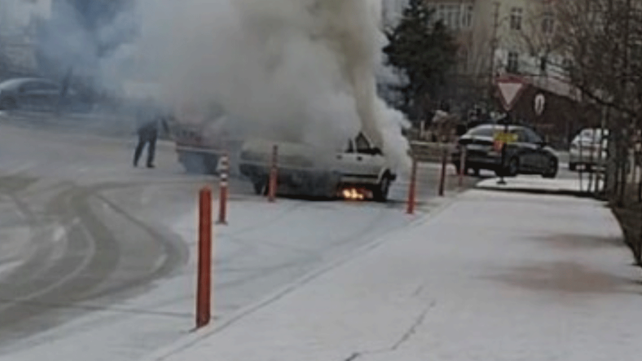 Her şey bir anda oldu: Alev alev yandı!