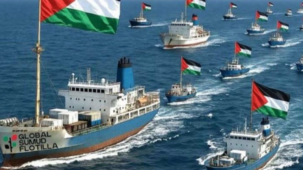 Her şey özgür Gazze için! 20 gemilik Sumud filosu Barselona'dan yola çıktı