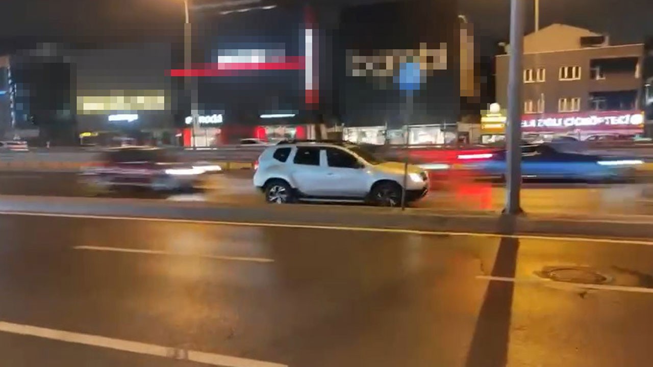 Herkesi tehlikeye attı! D-100’de akılalmaz görüntü