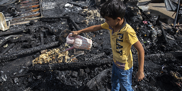 Herşem Kampı'nda yangın çıktı