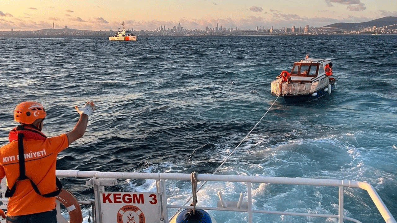 Heybeliada açıklarında hareketli anlar