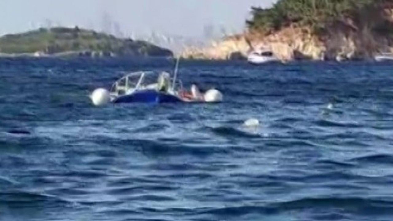 Heybeliada açıklarında motoryat tekneye çarptı