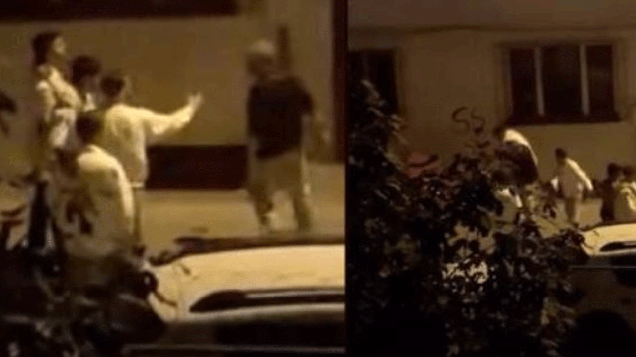 Hiç acımadan tekme tokat darp etti: Gençlerin kavgası kamerada!