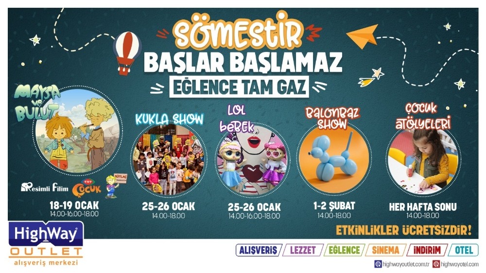 Highway Outlet AVM’de sömestr eğlencesi 