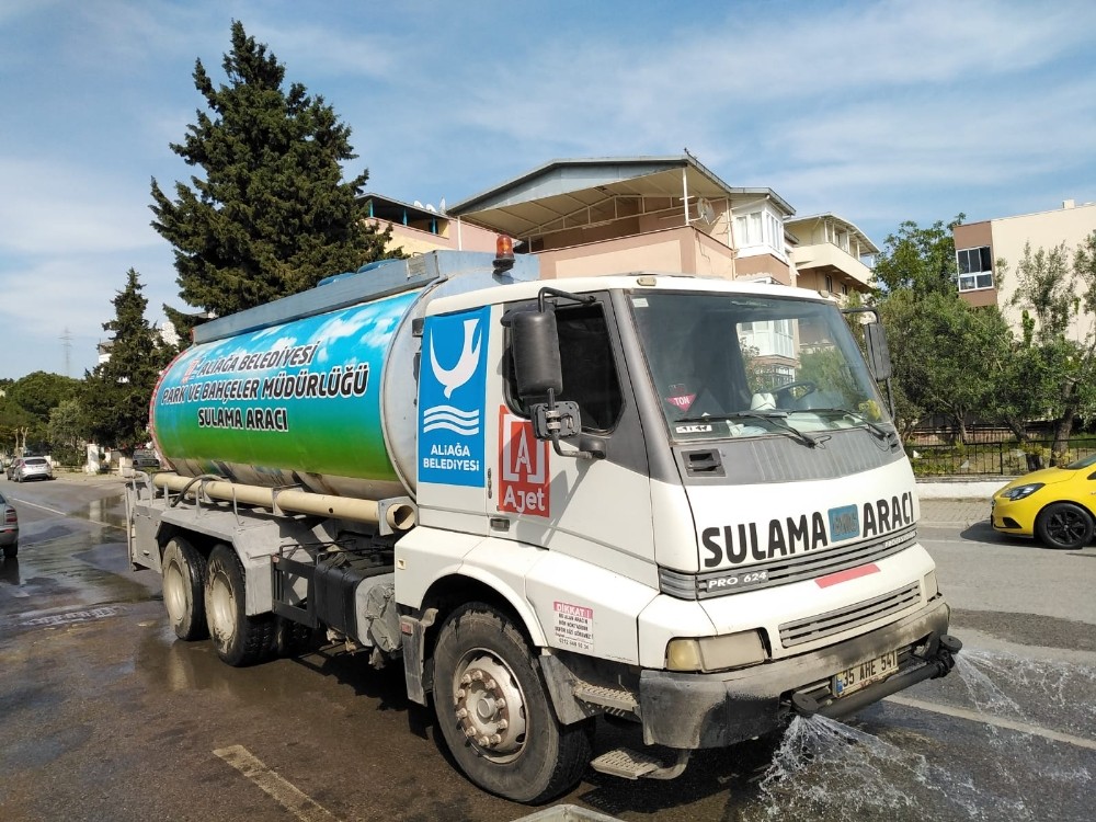 Hijyen çalışmaları Aliağa genelinde sürüyor 