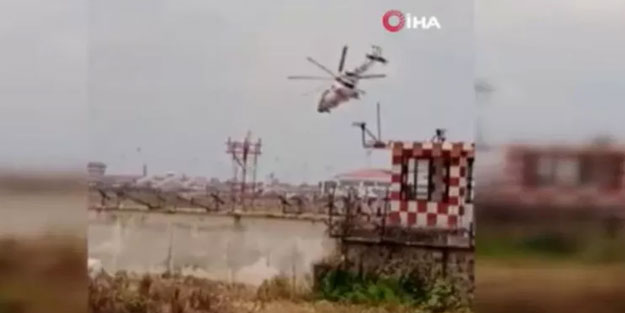 Hindistan’da helikopter iniş yaptığı sırada düştü