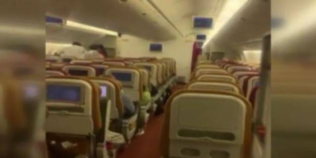 Yolcu uçağında 'yarasa' paniğe neden oldu