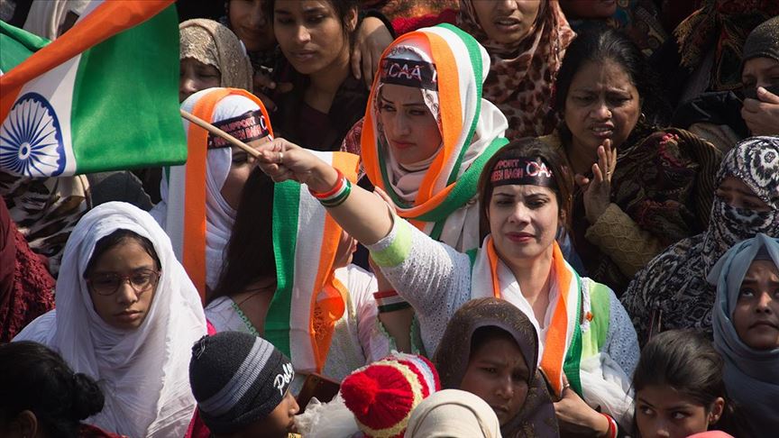 Hindistan'da 'Vatandaşlık Yasası'ndaki Müslümanları dışlayan değişikliğe karşı 620 kilometrelik insan zinciri