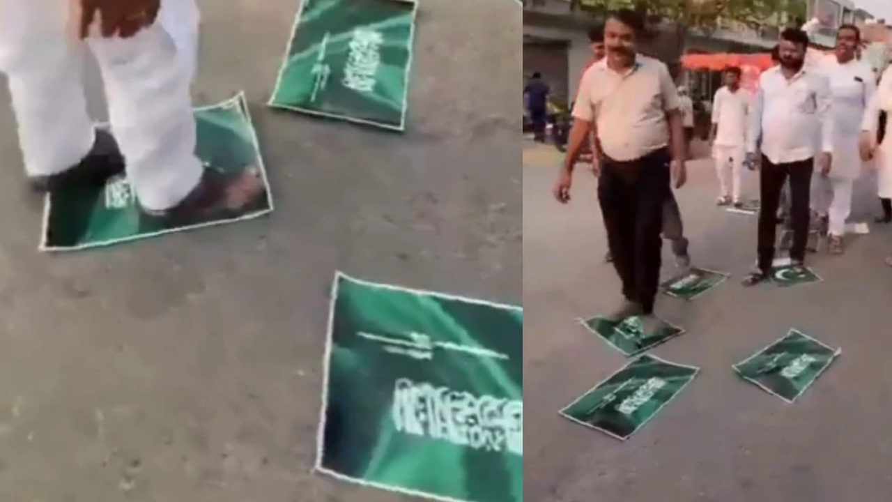 Hindular, Kelime-i Tevhid yazılı bayrağı çiğnedi! Gerçek bir halifenin olduğu islam alemi Hindistan’ı haritadan silerdi