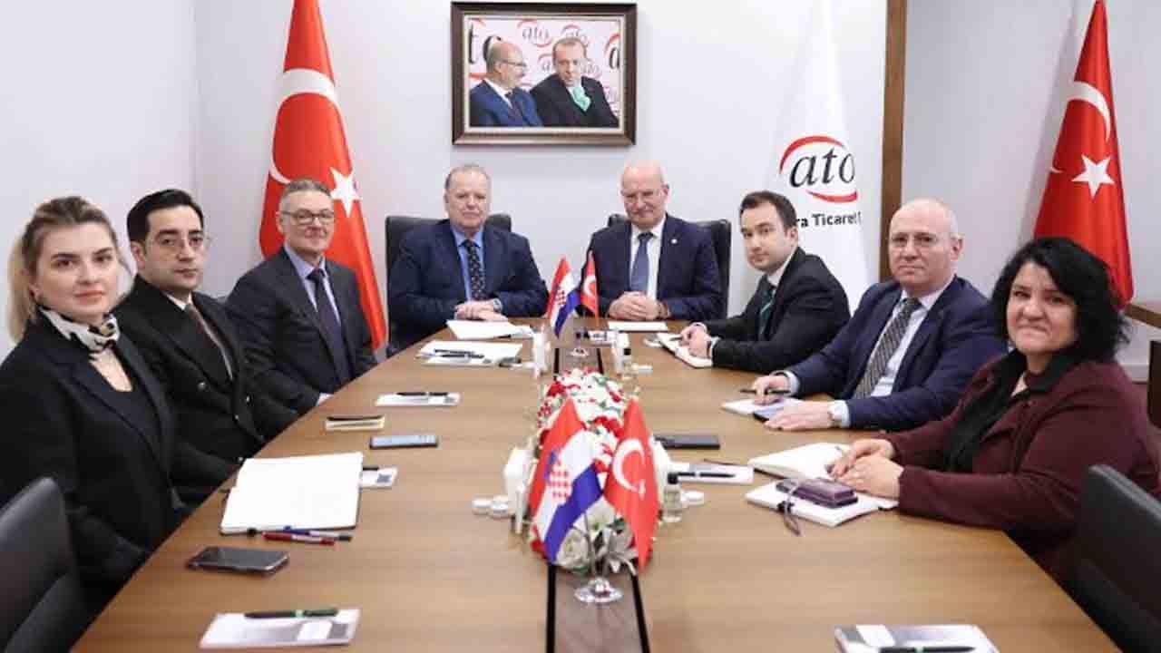 Hırvatistan Büyükelçisi Cvıtanovıč ATO’yu ziyaret etti: Baran, 'Hırvatistan ile ticaret hacmimizi 5 milyar dolara taşımayı hedefliyoruz'