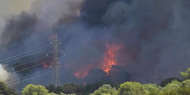Hırvatistan'da orman yangını