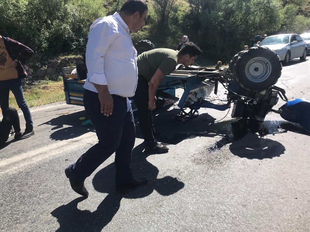 Hizan’da tarım aracı devrildi: 4 yaralı 