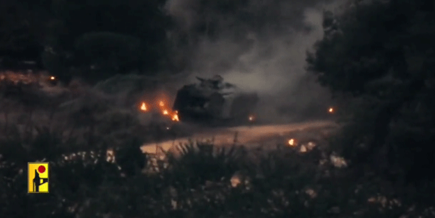 Hizbullah İsrail askeri aracını imha ettiği görüntüleri yayınladı!