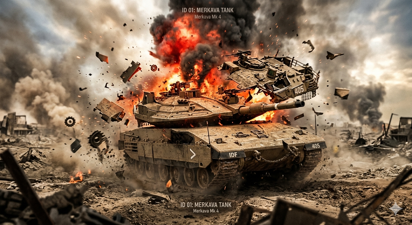 Hizbullah Tel Aviv'i vurdu: Merkavalar alev alev