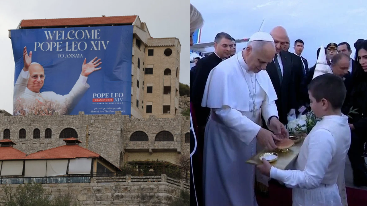 Hizbullah'a bağlı gruplardan Papa'ya coşkulu karşılama