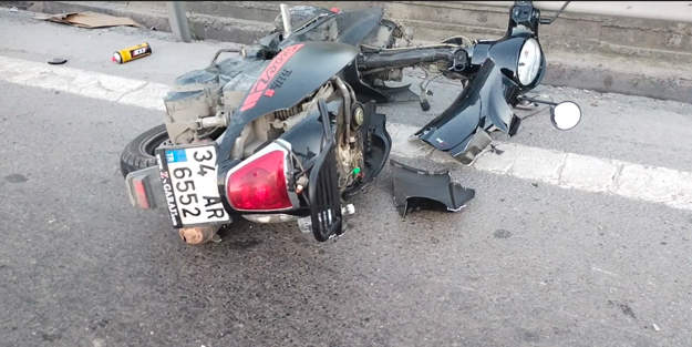 Hızını alamadı! Taksiye arkadan çarptı