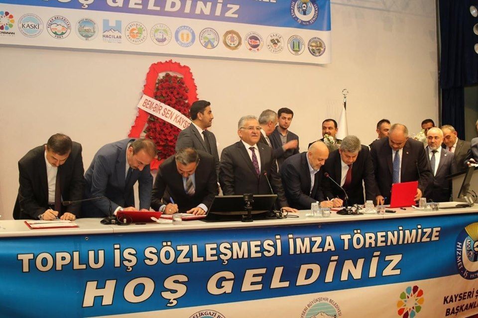 Hizmet İş Sendikasıyla yapılan toplu iş sözleşmesinde, Kayseri tek vücut oldu 
