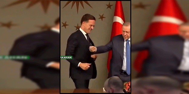 Hollanda Başbakanı Rutte'nin Erdoğan karşısındaki hali gündem oldu!