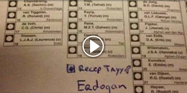 Hollanda'da sandıktan yüzlerce 'Recep Tayyip Erdoğan' çıktı