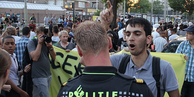 Hollanda’daki protestolarda 100 gözaltı