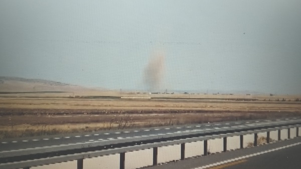 Hortum cep telefonu kamerasına yansıdı