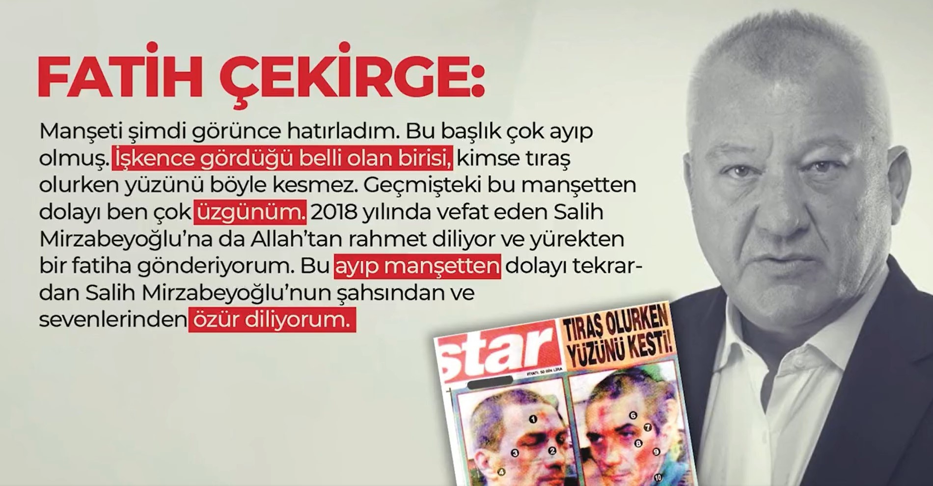 Çekirge de özür diledi