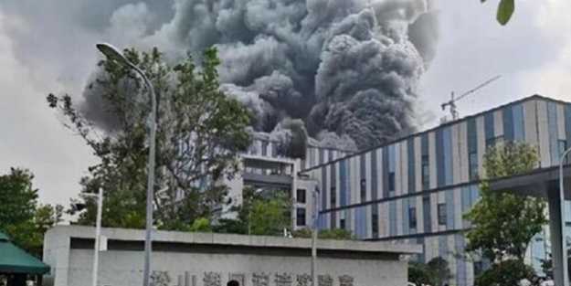 Huawei'nin laboratuvarında dev yangın