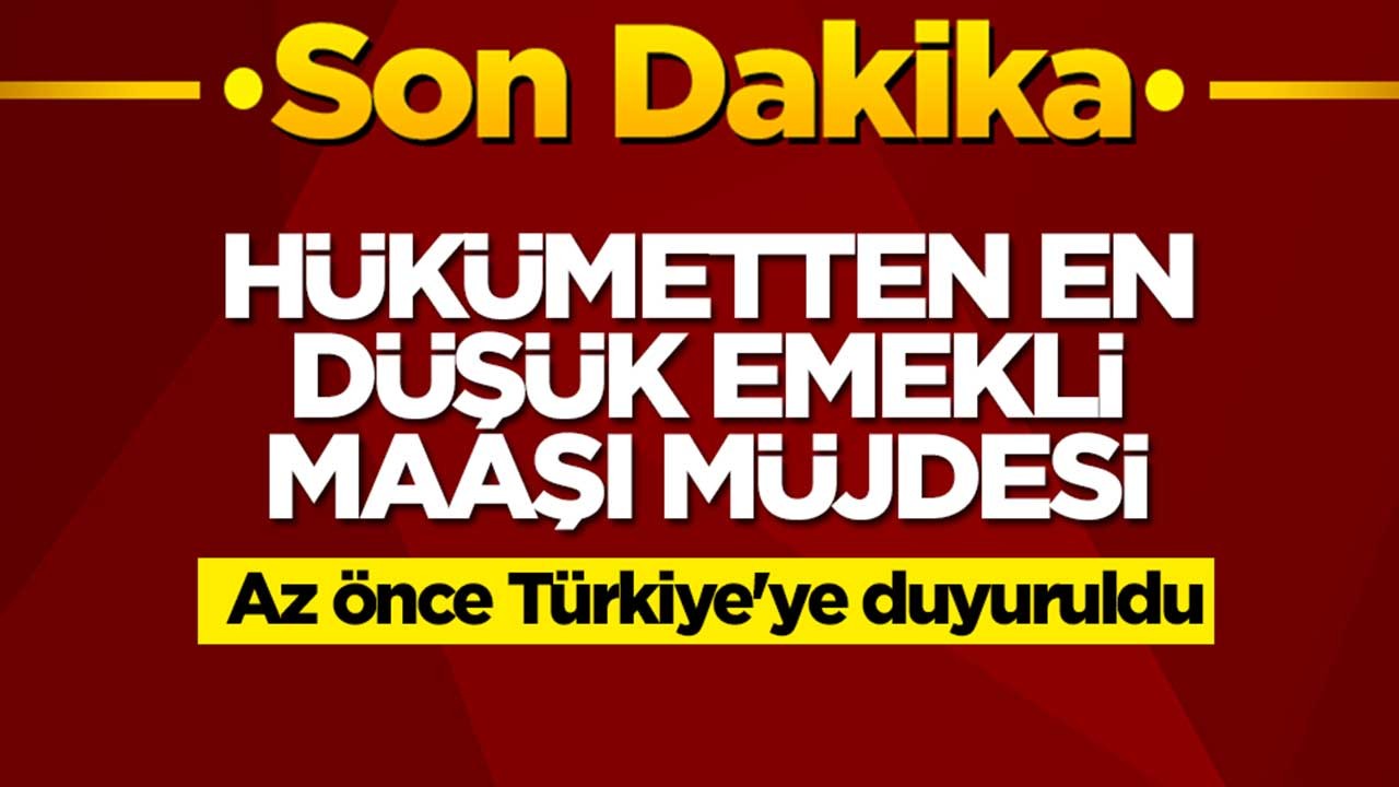 Hükümetten en düşük emekli maaşı müjdesi! Az önce Türkiye'ye duyuruldu