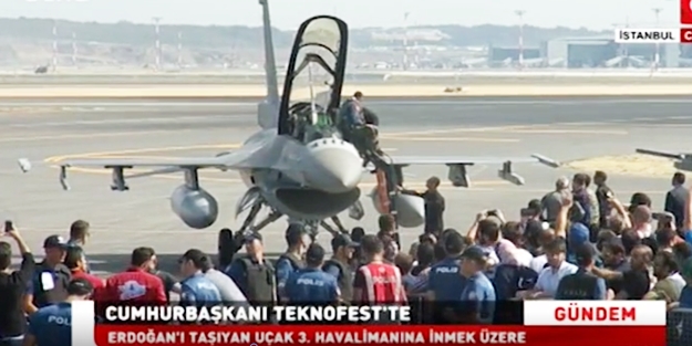 F-16 uçağından çıkan sürpriz isim!