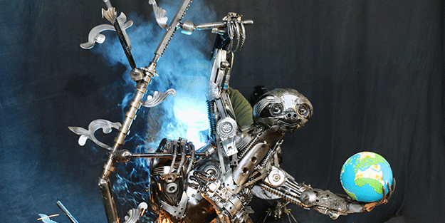 Hurda metallerden yaptığı heykellerle Başkent Kültür Yolu Festivali'ne renk katacak