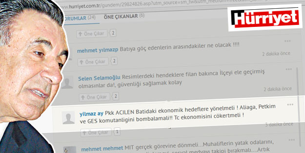 Hürriyet kudurdu: PKK Batı'daki ekonomik hedeflere yönelsin!