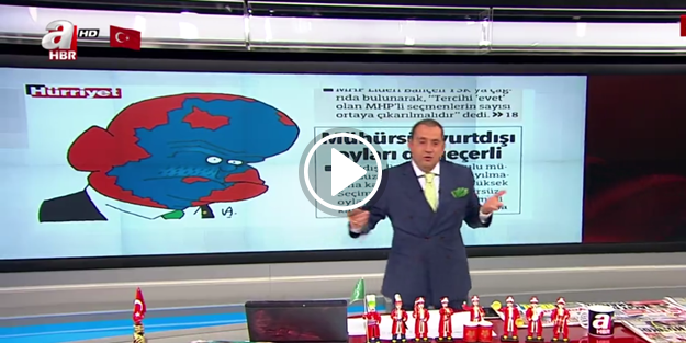 Hürriyet paçavrasından iğrenç 'Erdoğan' karikatürü