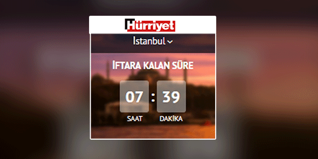 Hürriyet, ana sayfasında iftar sayacı koyarak şaşırttı