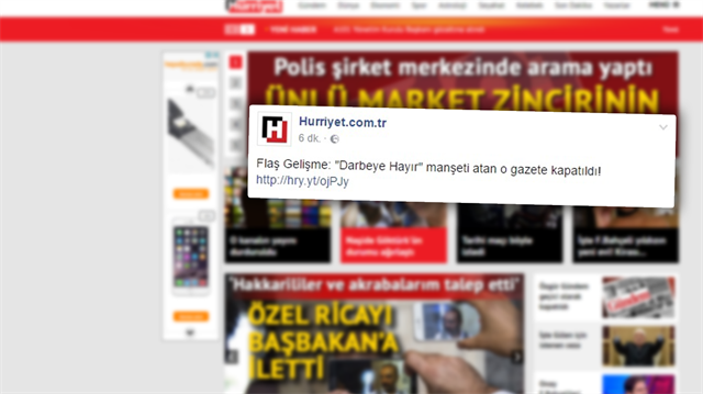 Hürriyet'ten 'Özgür Gündem' küstahlığı