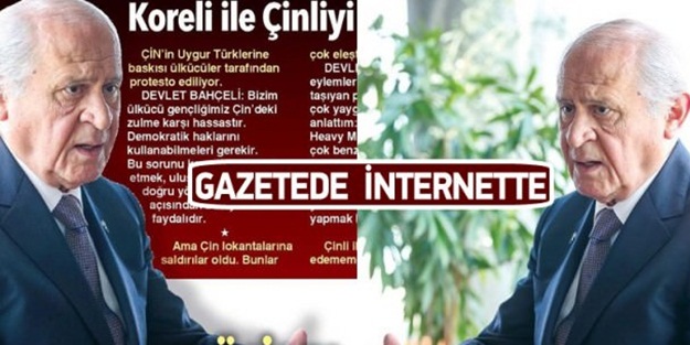 Hürriyet'ten tepki çeken Devlet Bahçeli fotoğrafı