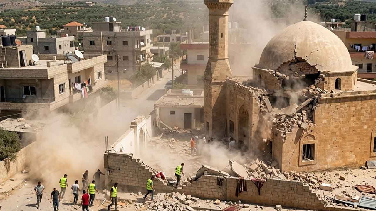 İbadethaneye alçak saldırı! İsrail camileri bombalıyor!
