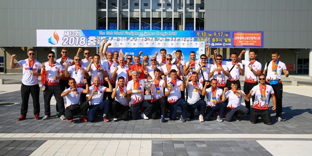 İBB İtfaiyesi, Türkiye'yi temsil ettiği Güney Kore'de 24 altın madalya kazandı