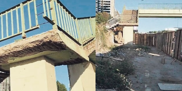 İBB'den çok tehlikeli üst geçit ihmali!