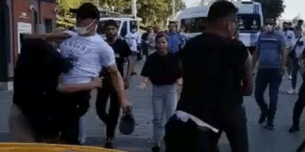 İBB'ye bağlı zabıta memuru kadına uçan tekme attı!