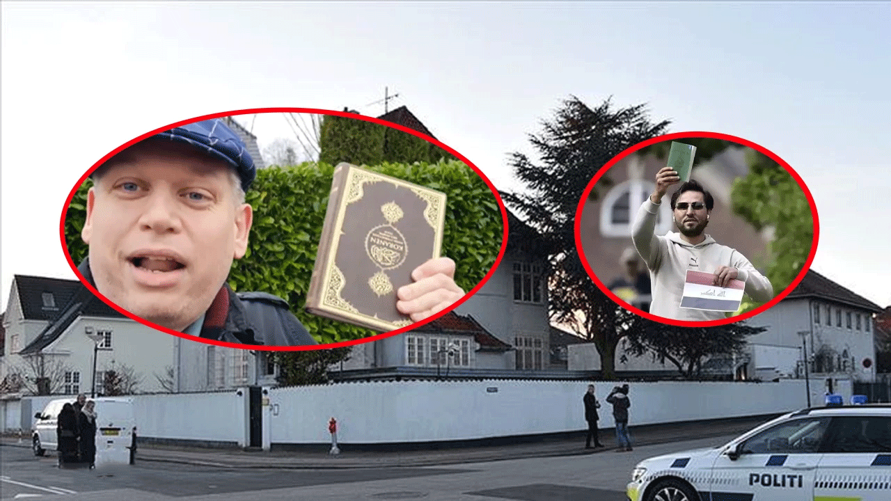 İblis Danimarka’da! Türkiye Büyükelçiliği önünde görüldü