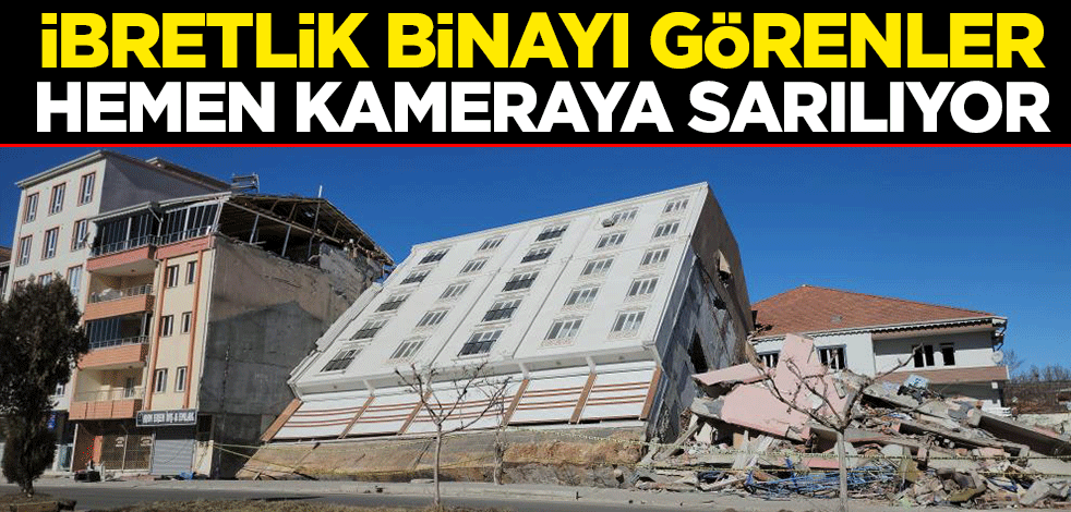 İbretlik binayı görenler hemen kameraya sarılıyor